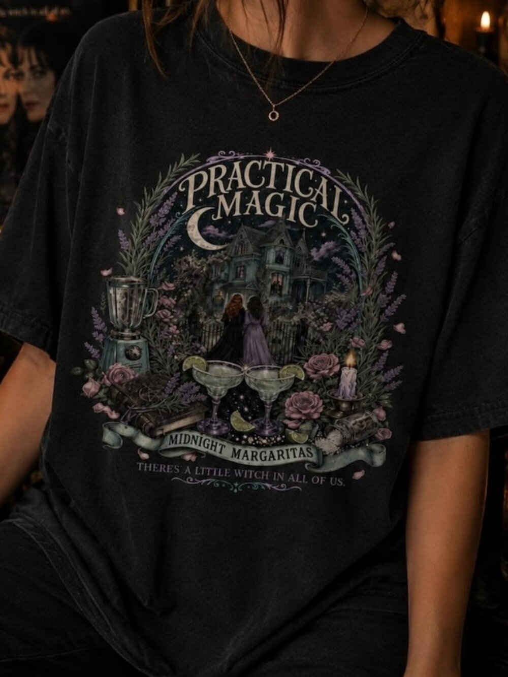 Midnight Margaritas Practical Magic Witchy Graphic Tee